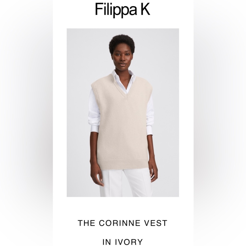 Filippa-K Corinne Vest in Crème